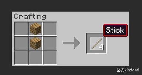 我的世界怎么制作木棍[图1]